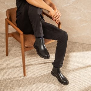 Botas Masculina estilo bota chelsea em couro
